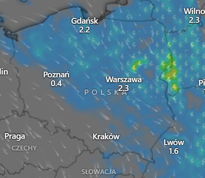 Prognozowane burze w czwartek (25.07)