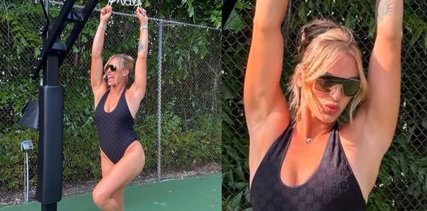 Aryna Sabalenka w stroju kąpielowym robi WYGIBASY NA KOSZU. Tenisistka pokazała kulisy swojej sesji. Ciekawy pomysł? (FOTO)