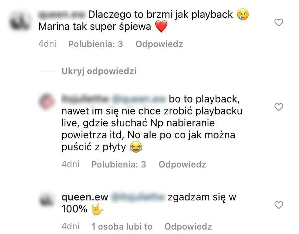Internauci zarzucają Marinie Łuczenko playback