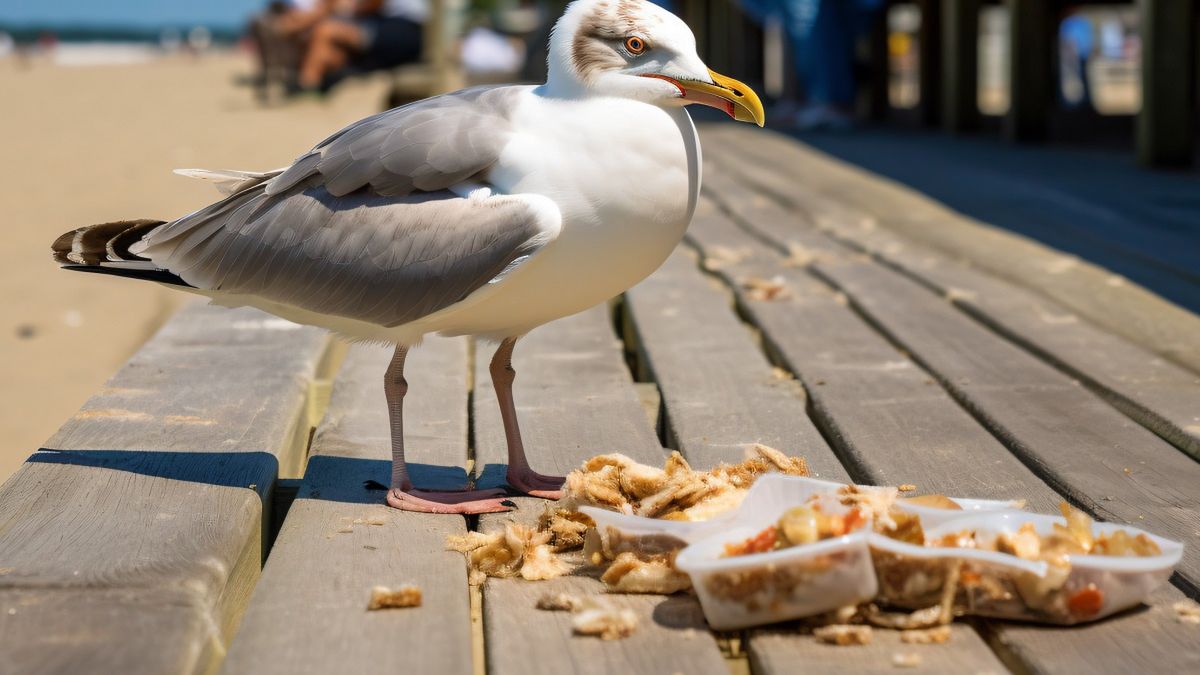 Mewy dokładnie wiedzą, kiedy i gdzie ograbić ludzi z jedzenia.