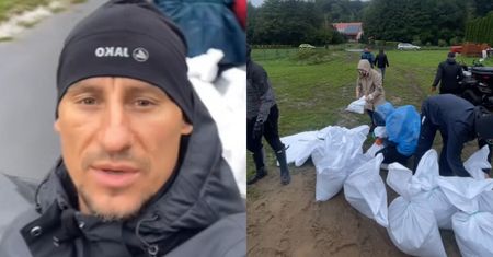 Były reprezentant Polski stawił czoła powodzi. "Jazda z worami"