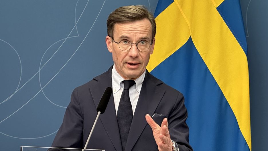 STOCKHOLM, SWEDEN - MARCH 07: Swedish Prime Minister Ulf Kristersson and NATO Secretary General Jens Stoltenberg (not seen) hold a joint press conference following their meeting in Stockholm, Sweden on March 07, 2023. (Photo by Atila Altuntas/Anadolu Agency via Getty Images)