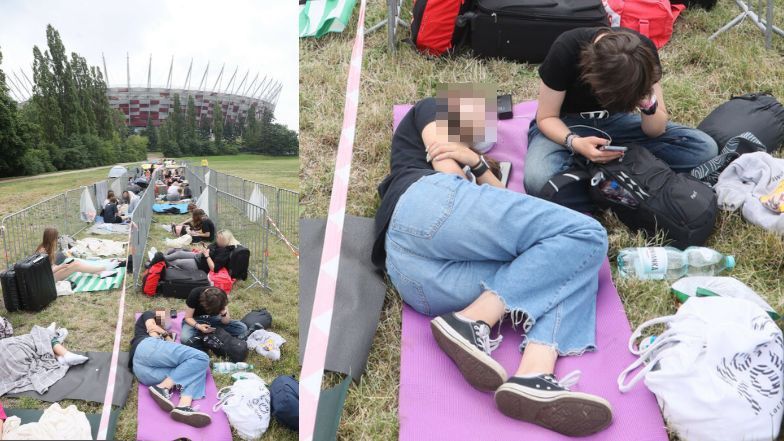 Fanki Harry'ego Stylesa koczują przed PGE Narodowym 