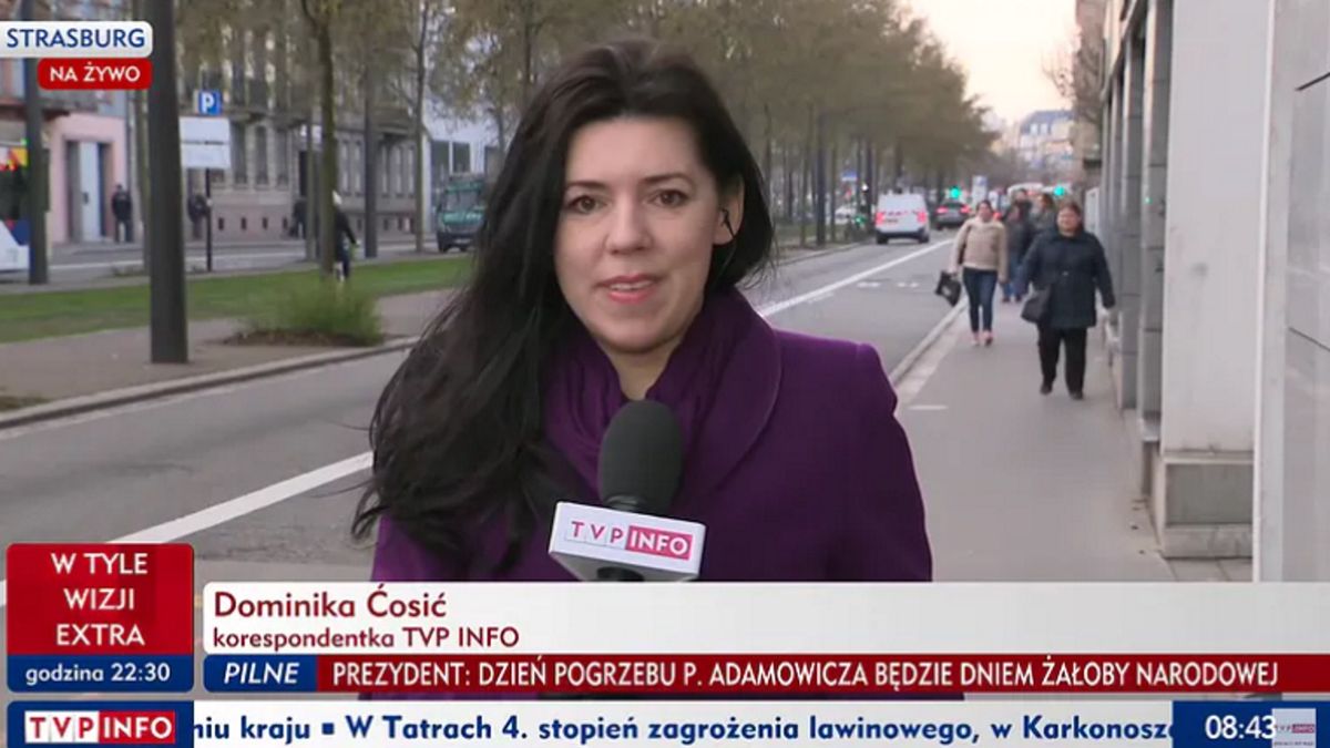 Dominika Ćosić od lat działa w Brukseli. Wcale nie zaczynała w TVP