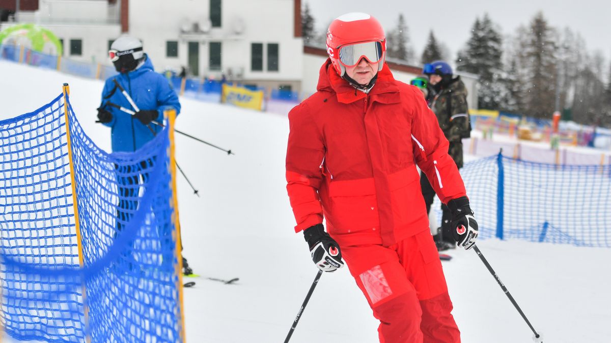Andrzej Duda na nartach na Polanie Szymoszkowej w Zakopanem, 