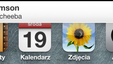 Komunikat o aktualnie odtwarzanym utworze na belce powiadomień iOS 1