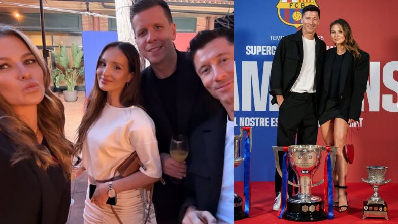 Lewandowscy i Szczęśni na kolacji FC Barcelony