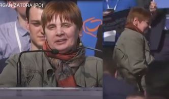 Janina Ochojska na scenie Rady Krajowej PO: "Takie miejsca będą dostępne dla osób niepełnosprawnych"
