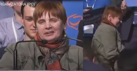Janina Ochojska na scenie Rady Krajowej PO: "Takie miejsca będą dostępne dla osób niepełnosprawnych"