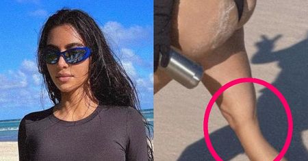 Kim Kardashian ZACIERA ślady retuszu na Instagramie: "Co ona nawyrabiała ze swoją ŁYDKĄ?!"