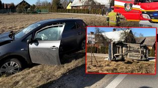 Ruda: Zderzenie dwóch osobówek. Obie wypadły z drogi