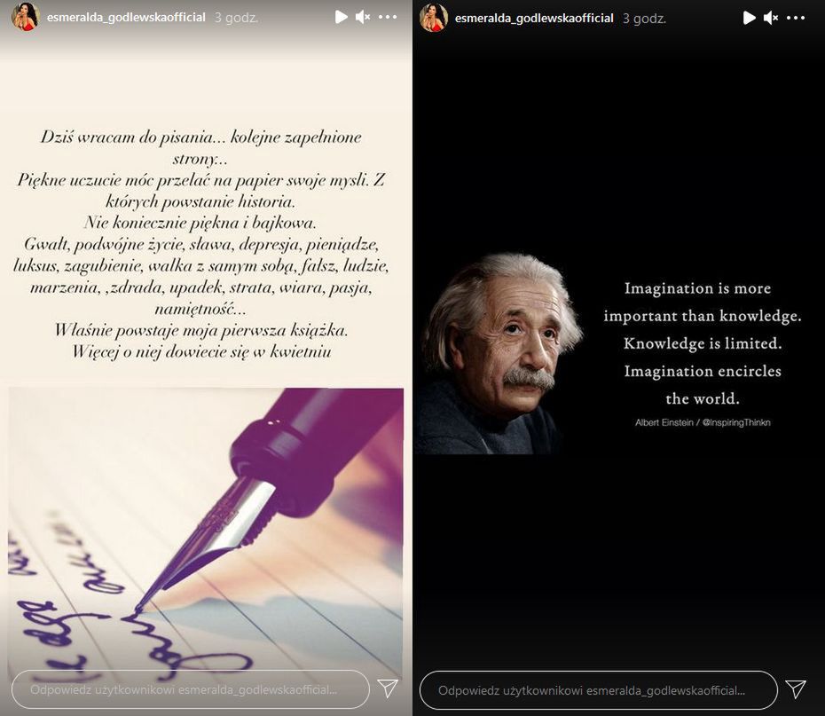 Esmeralda Godlewska pisze książkę