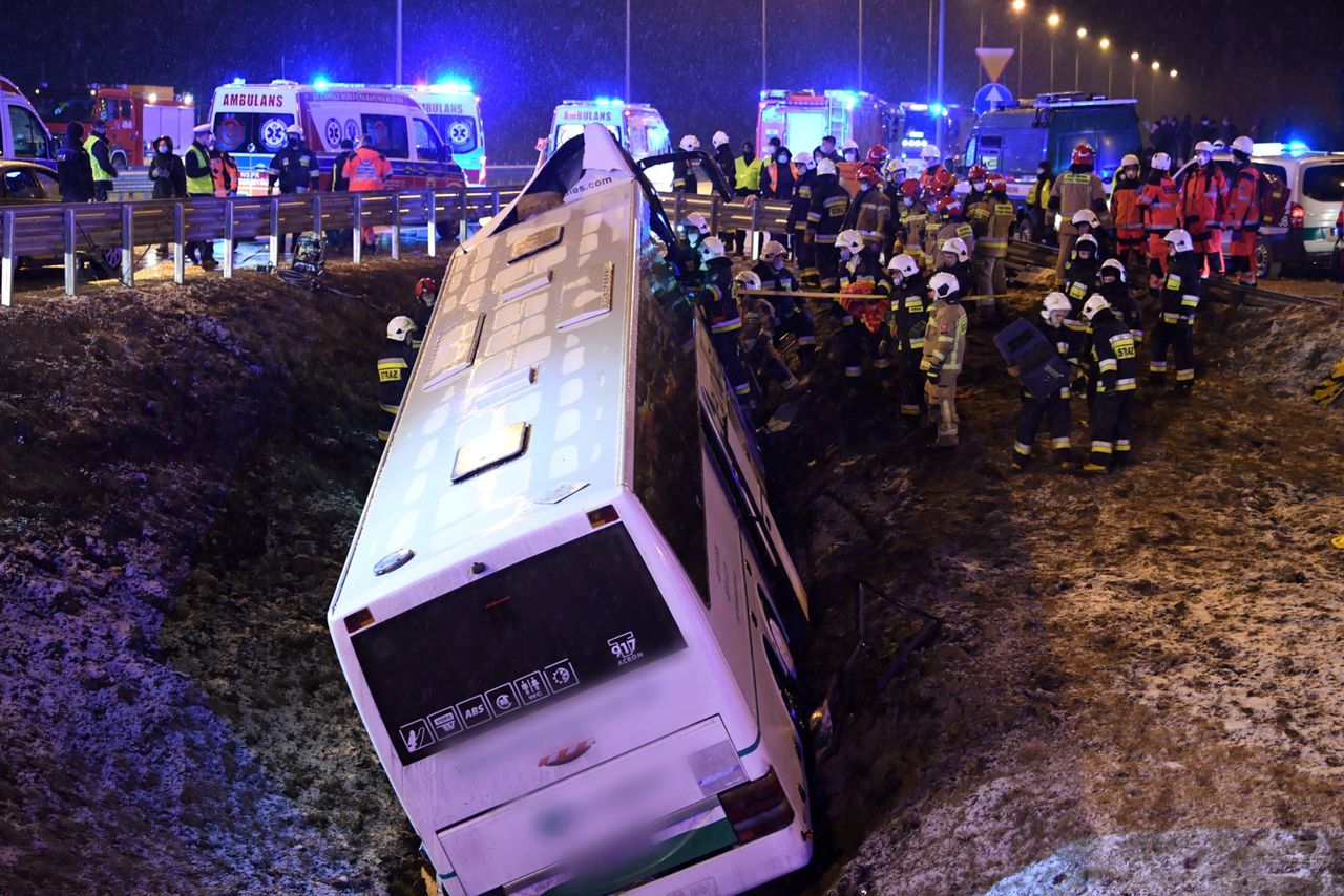 Podkarpackie. Poważny wypadek autobusu na A4