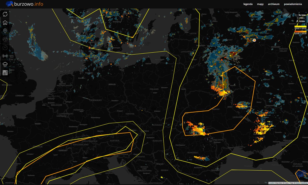Radar burz – te aplikacje i witryny pomogą ci sprawdzić, gdzie jest burza