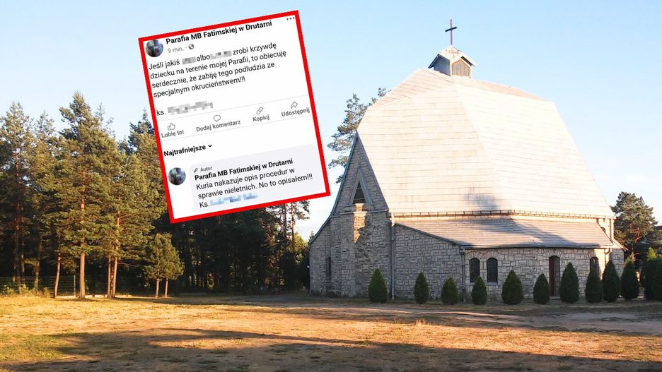 Parafia Matki Boskiej Fatimskiej w Drutarni i wpis, który miał się pojawić na jej stronie na Facebooku