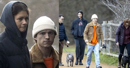 Naturalna Zendaya w swobodnej stylizacji spaceruje po Londynie z Tomem Hollandem i jego rodzicami (ZDJĘCIA)