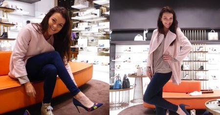 Agnieszka Radwańska pozuje z butami