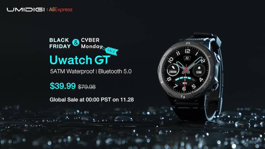 Najnowszy smartwatch marki UMIDIGI, Uwatch GT w obniżonej cenie 39,99$