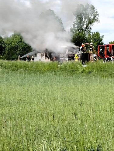 Pożar autokaru