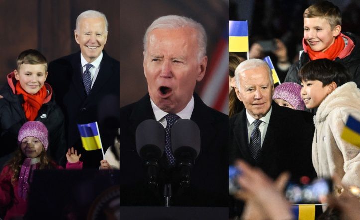 Po wystąpieniu Joe Bidena poleciał hit Coldplay, a na scenę wyszły dzieci