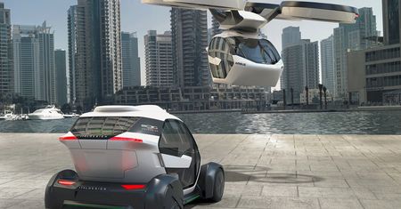Transport przyszłości według Airbus - Pop.Up to auto, dron i wagonik w jednym