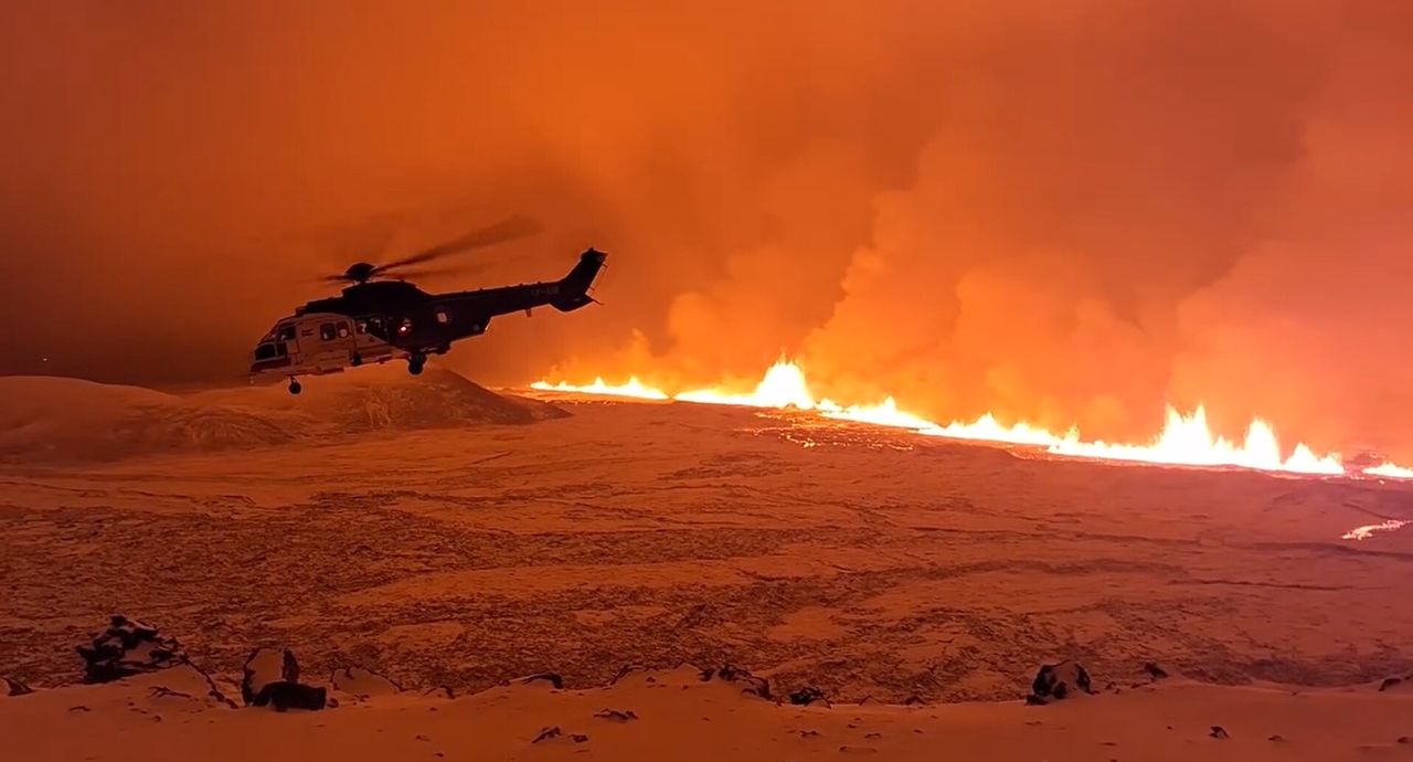 Volcano eruption in Iceland