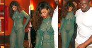 Rihanna w sukni z siatki... Pokazała majtki i stanik! (ZDJĘCIA)