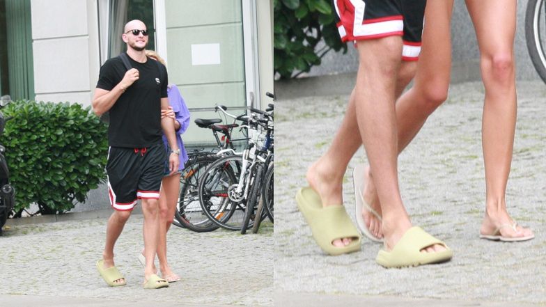 Bartosz Kurek z żoną opalają się w Sopocie