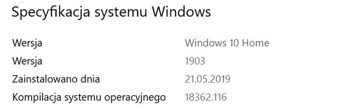 Windows 10 1903 – jest i działa