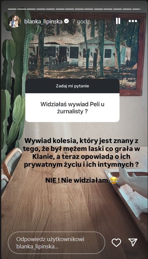 Blanka Lipińska ostro o Peli