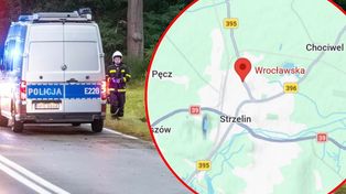 Karambol pod Strzelinem. Sprawca zabrany do szpitala śmigłowcem