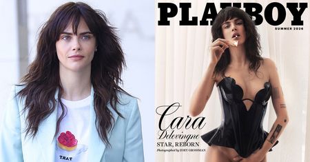 Cara Delevingne pozdrawia z okładki "Playboya" w samym LATEKSOWYM GORSECIE. Jest ogień? (FOTO)