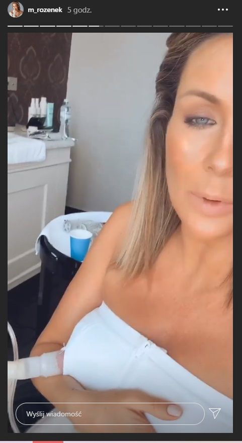 Małgorzata Rozenek odciąga pokarm w pracy