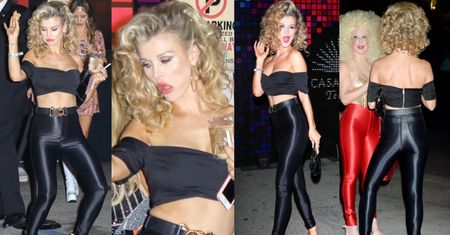 Krupa jako Olivia Newton-John z "Grease" na Halloween w Los Angeles (ZDJĘCIA)