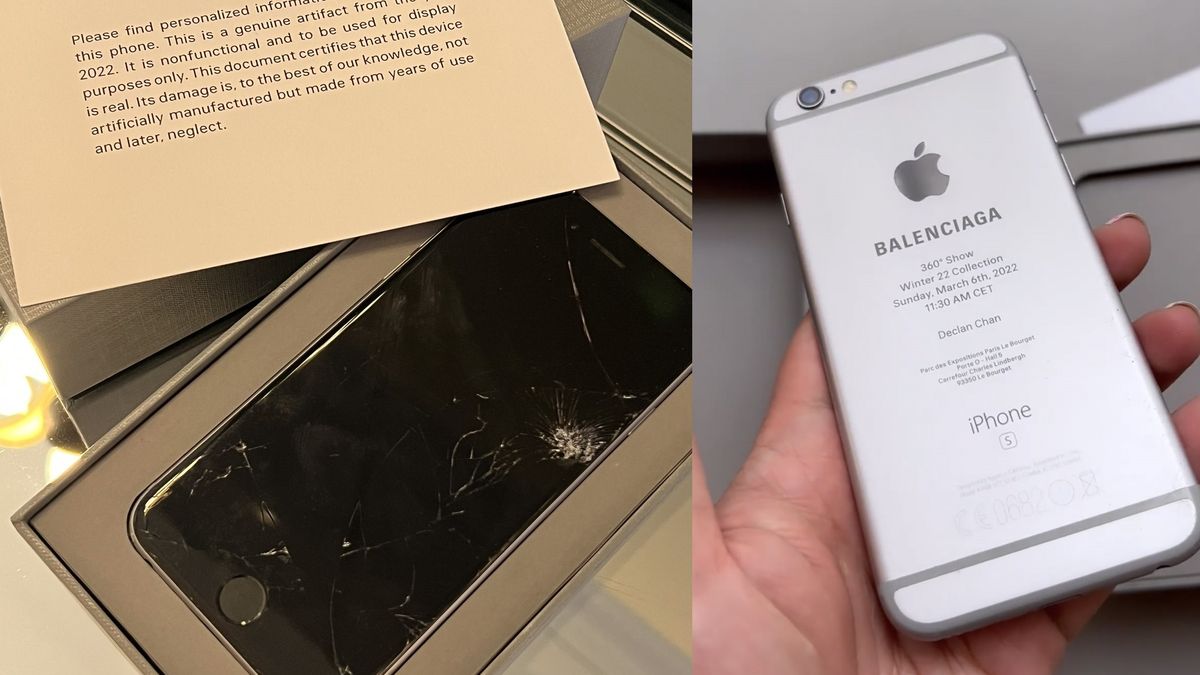 Rozbite iPhone’y jako zaproszenia. Balenciaga rozesłała je do gości wydarzenia 1