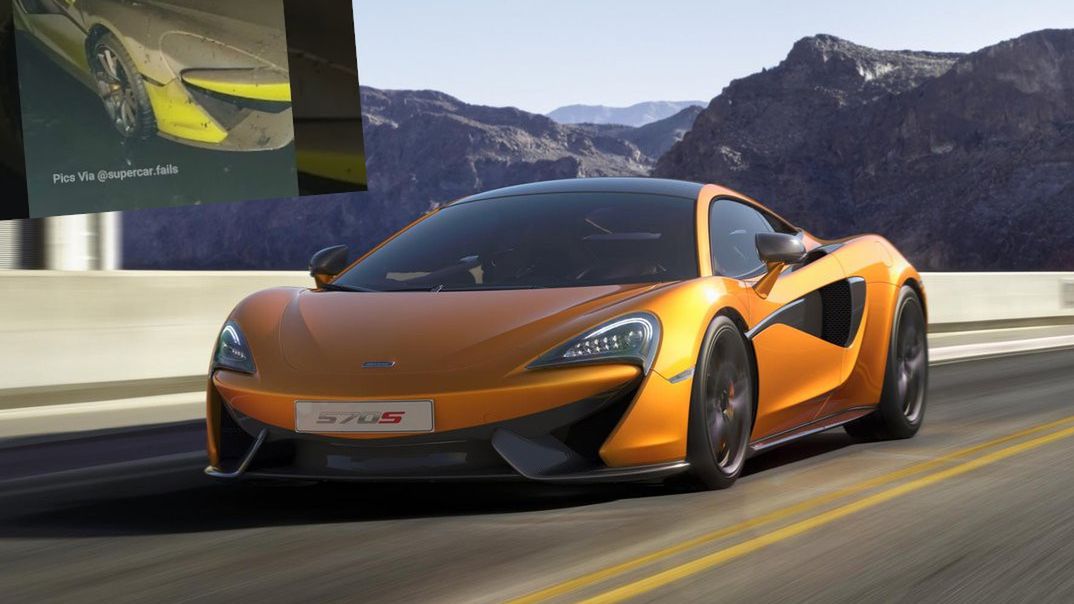 Jednym z utopionych aut jest McLaren 570S