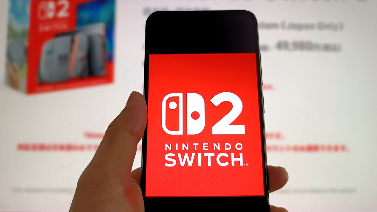 SUQIAN, CHINA - APRIL 03: In this photo illustration, the logo of Nintendo Switch 2 is displayed on a smartphone screen on April 3, 2025 in Suqian, Jiangsu Province of China. (Photo by VCG/VCG via Getty Images)