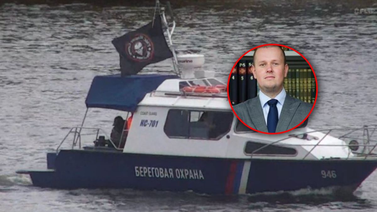 Dr Wyszyński komentuje obecność łodzi na rzece z flagą Wagnera.