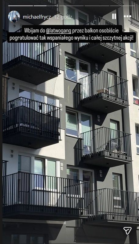 Michał Frycz dostał się do mieszkania Łatwoganga przez balkony 