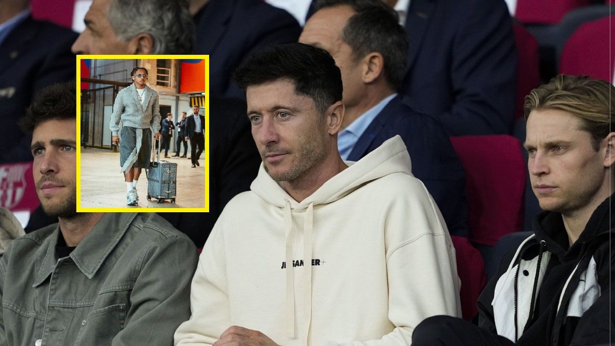 Robert Lewandowski i Jules Kounde