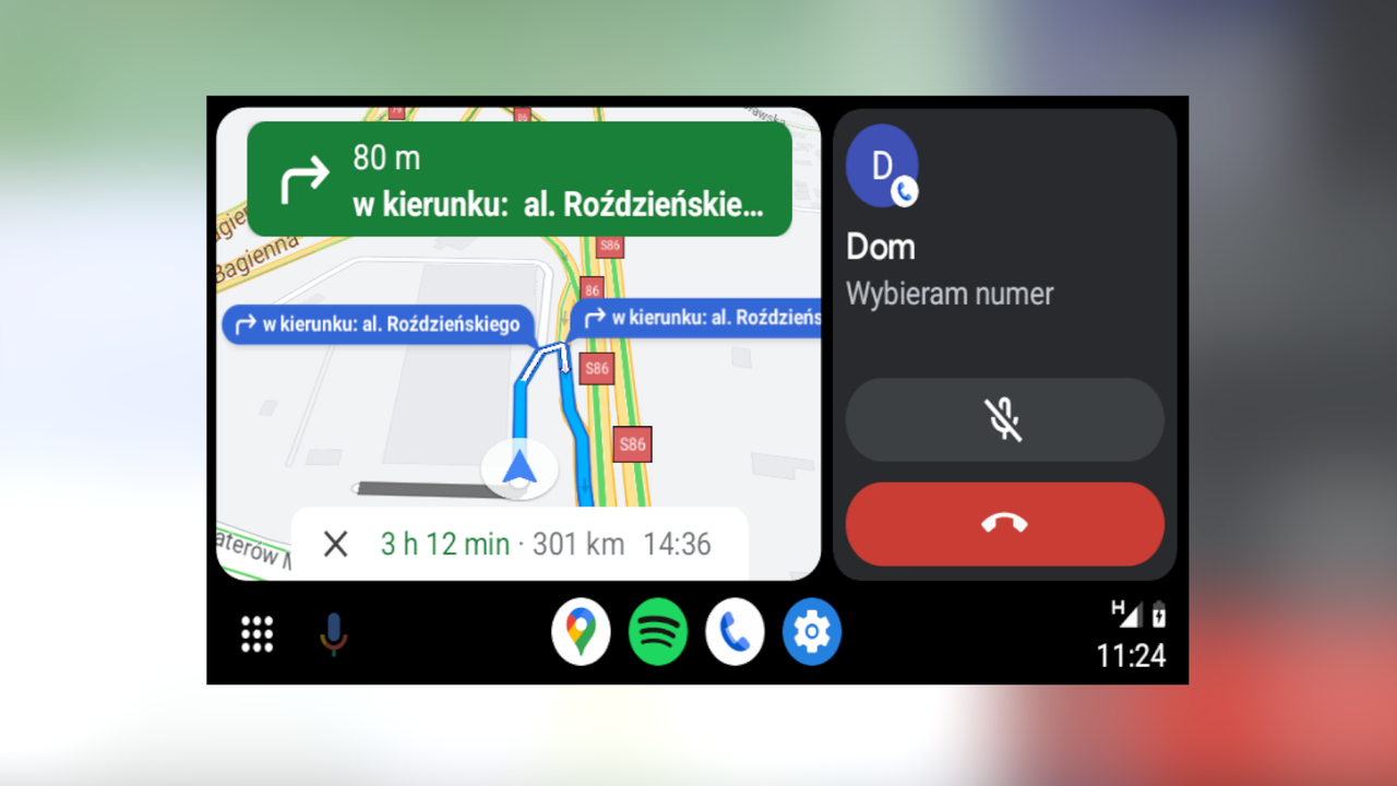 Android Auto i interfejs Coolwalk