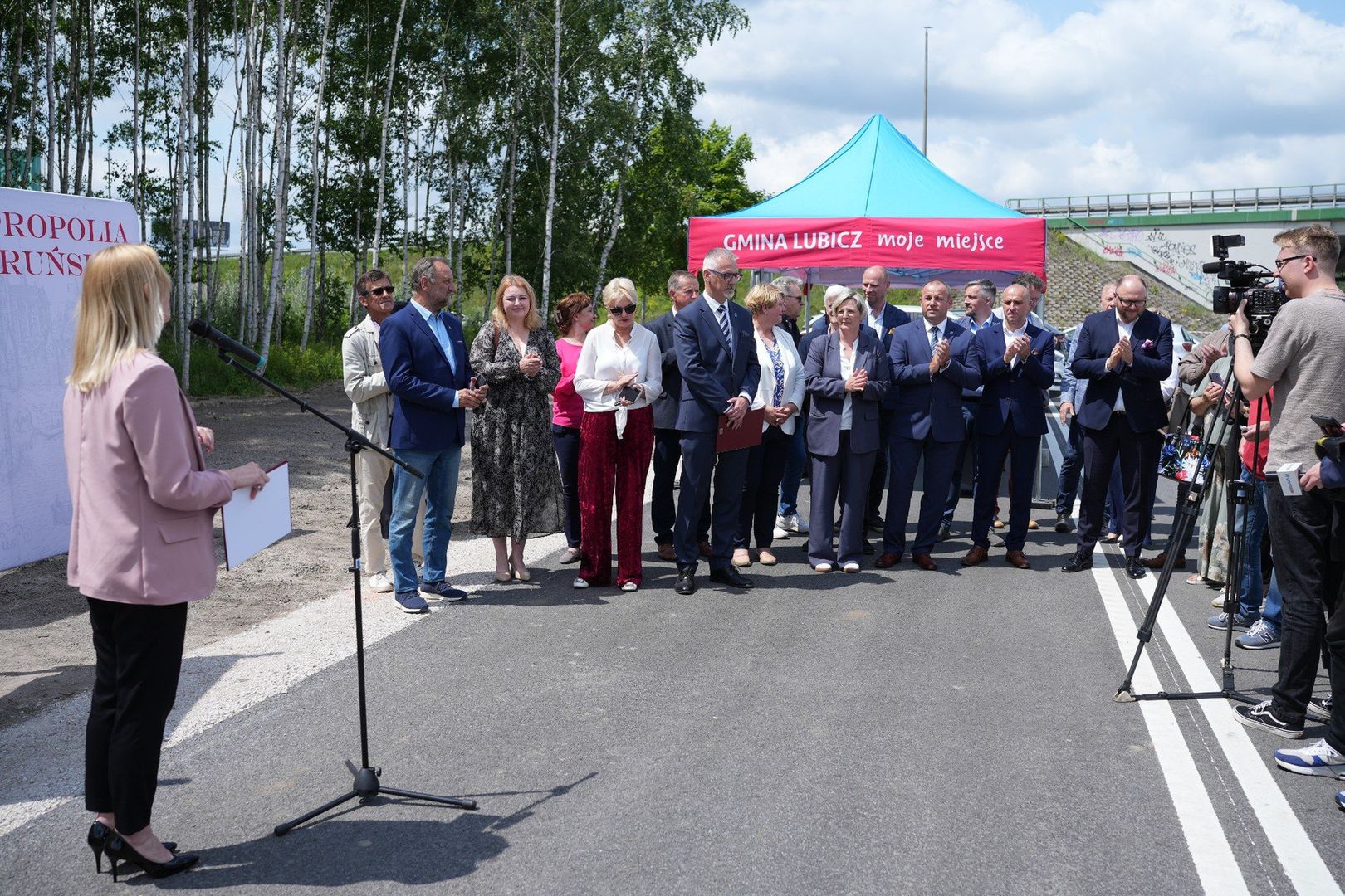 Droga między Toruniem a Małgorzatowem w gminie Lubicz