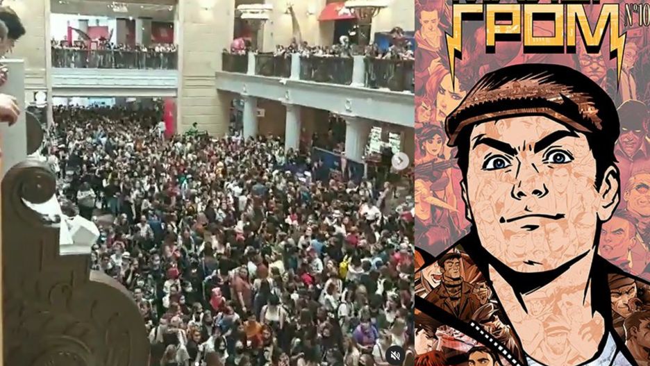 Szalone tłumy w Moskwie, podczas promocji komiksu z serii "Major Grom"