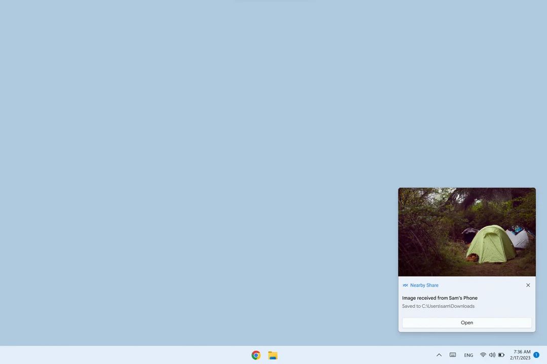 Nearby Share na Windowsa