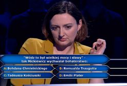 "Milionerzy": Zawodniczka straciła sporą sumę. Zwiódł ją cytat z Mickiewicza