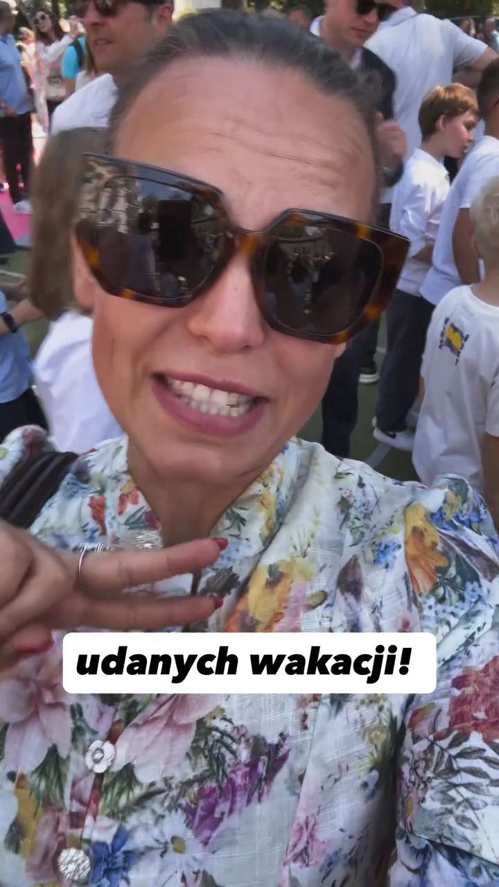 Anna Mucha na zakończeniu roku szkolnego