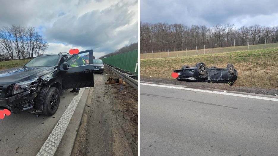 Karambol na autostradzie A4. Doszło do kolizji sześciu aut