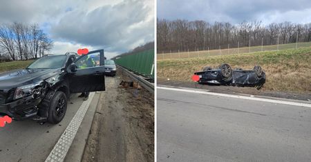Karambol na A4. Autostrada była zablokowana