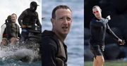 Multimiliarder Mark Zuckerberg zabawia się w wodzie z zamaskowaną małżonką. To dopiero "życie na bogato"? (ZDJĘCIA)