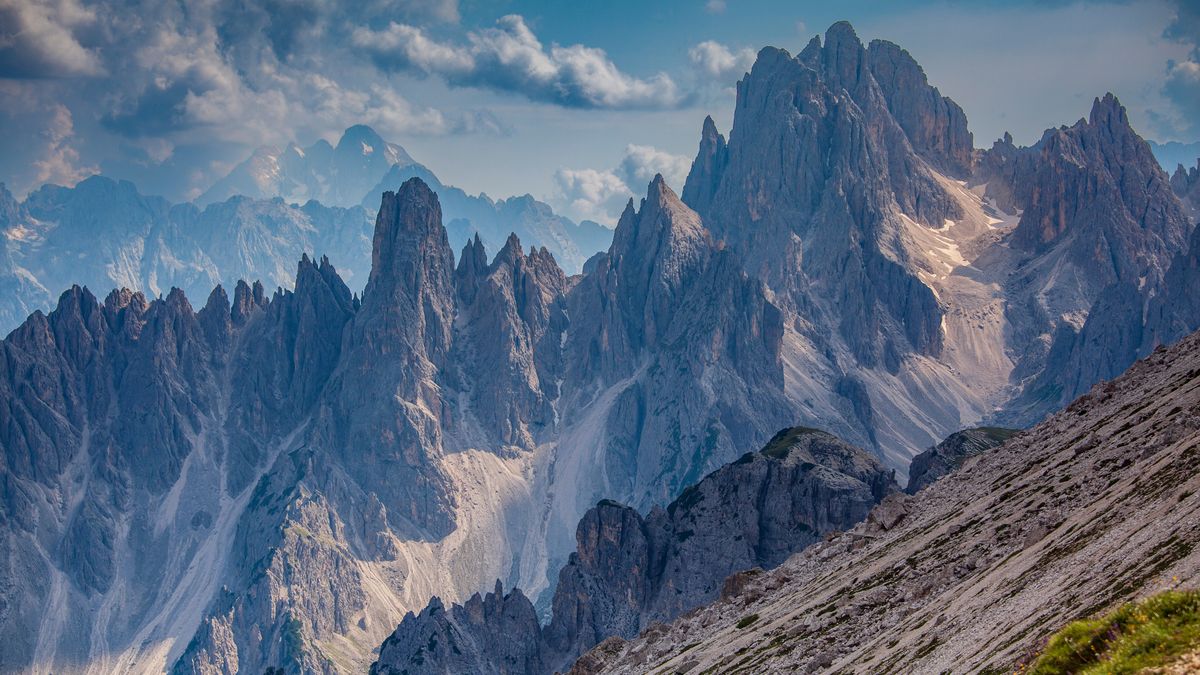 Alpy, Dolomity - krajobraz, okolice Tre Cime di Lavaredo